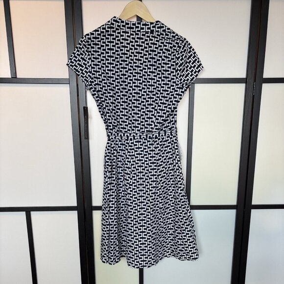 Mlle Gabrielle Button Front Shirt Dress Blue Belted MEDIUM - Picture 9 of 10